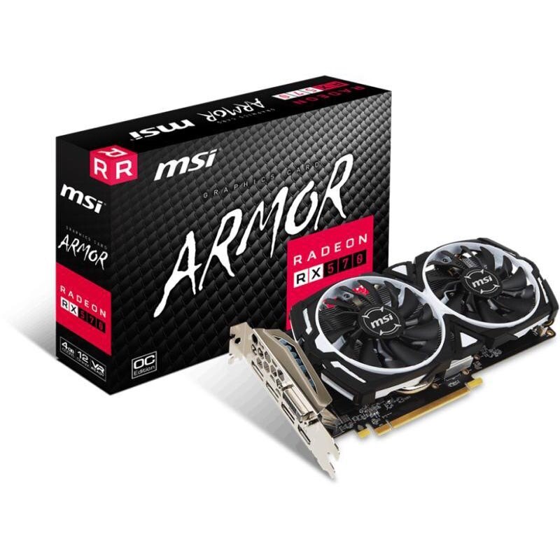 MSI Radeon RX 570 ARMOR 4G OC Videókártya, 4GB GDDR5, 256 bit - eMAG.hu