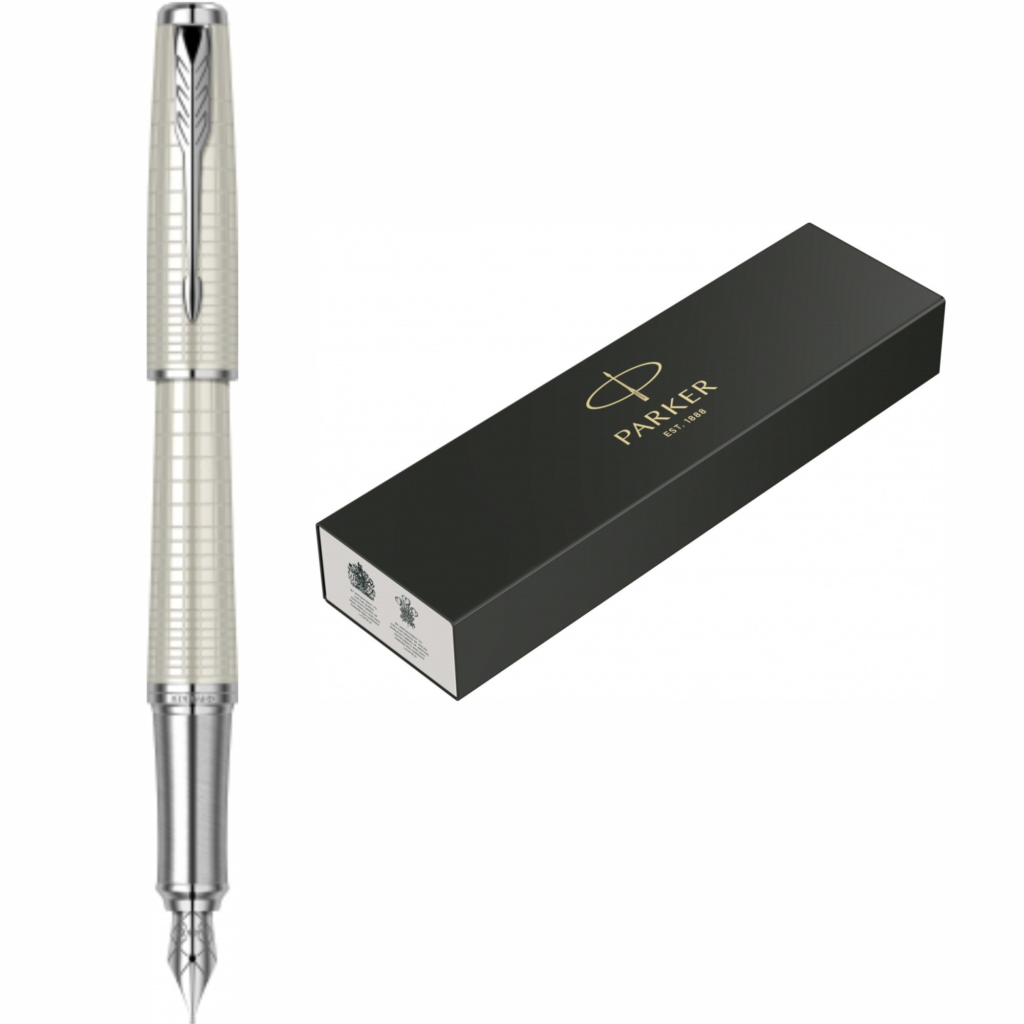 Stilou Parker Urban Royal Premium Pearl Metal Chiselled CT Personalizat prin Gravura Laser