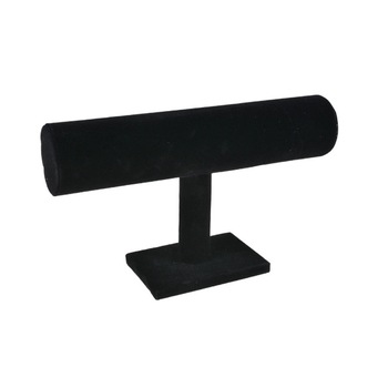 Suport cu picior pentru prezentare Bratari sau Ceasuri, din catifea, culoare negru Suport cu picior pentru prezentare Bratari sau Ceasuri, din catifea, culoare negru