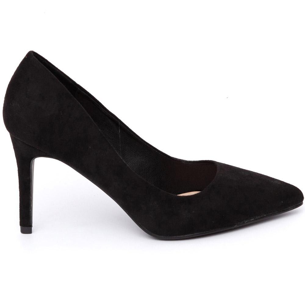 Pantofi dama Alffa catifelati stiletto, Negru, Negru