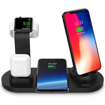 Statie de incarcare SIKS® Wireless Charger 3 in 1 Premium Fast Charge AirPod Apple Watch Negru compatibil cu iPhone 11/11Pro/Xs max/Xs/XR/X/8/8+, Galaxy S10/S10+/S9+/S9/Note9/Note8/S8/S7/S7/S6/Note 5, Statie de incarcare SIKS® Wireless Charger 3 in 1 Premium Fast Charge AirPod Apple Watch Negru compatibil cu iPhone 11/11Pro/Xs max/Xs/XR/X/8/8+, Galaxy S10/S10+/S9+/S9/Note9/Note8/S8/S7/S7/S6/Note 5,