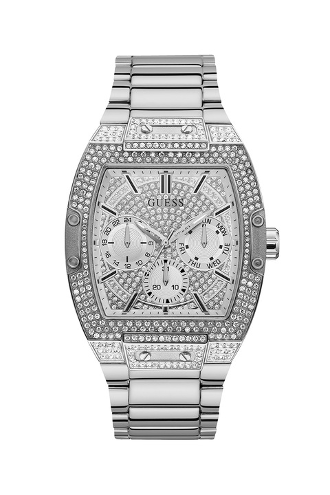 Guess, Analóg karóra fémszíjjal, Ezüstszín