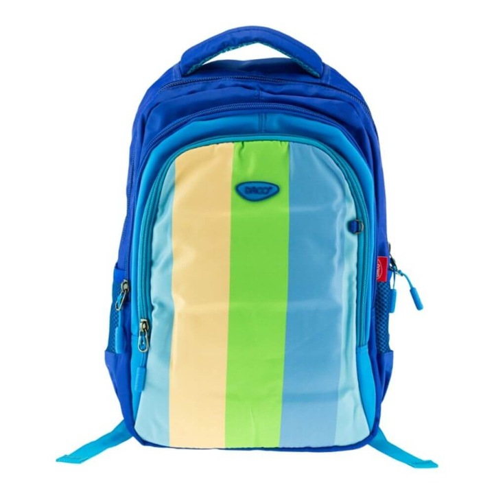 DACO hátizsák, 38x30x17 cm, állítható pántok, poliészter anyag, többszínű