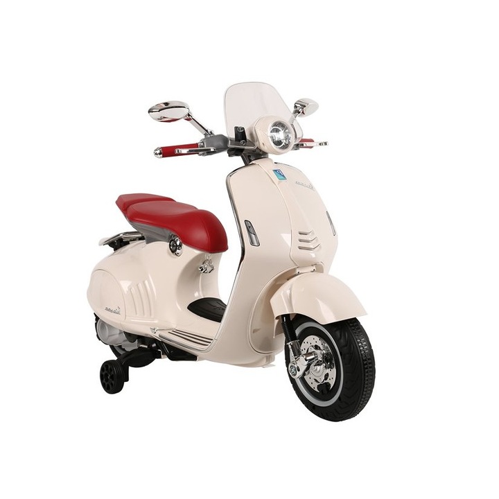 Motocicleta electrica scooter Vespa, alb