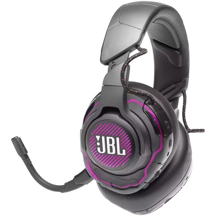 Слушалки Gaming JBL Quantum ONE, Мултиплатформени, Quantumsphere 360, Head Tracking, ANC, 3.5 мм, USB, Микрофон, Черен