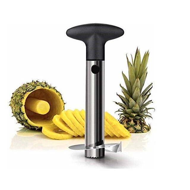 Cutit pentru Feliat Ananas din Inox cu maner Negru CB-56