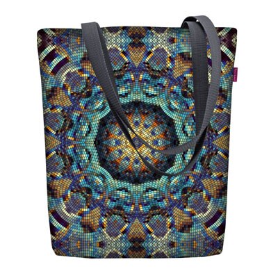 Geanta cu imprimeu albastru oriental