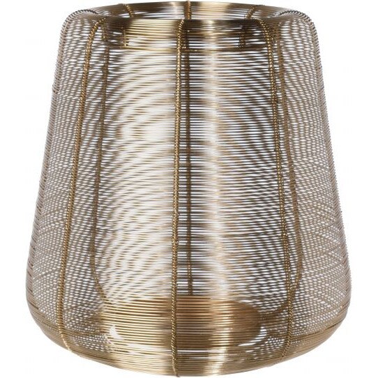 Felinar metalic auriu, model fir, 29 cm