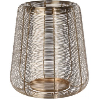 Felinar metalic auriu, model fir, 35 cm Felinar metalic auriu, model fir, 35 cm