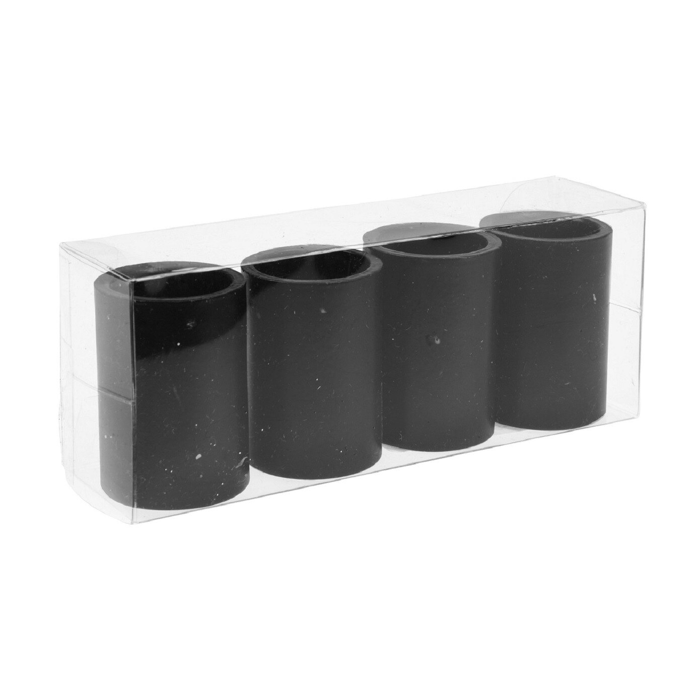 Set 4 suporturi lumanare, negru, 4x3 cm