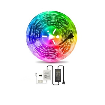 Kit Banda Led RGB EDAR® Lumina Ambientala, 5 Metri, Telecomanda, IP65, Multicolor Kit Banda Led RGB EDAR® Lumina Ambientala, 5 Metri, Telecomanda, IP65, Multicolor