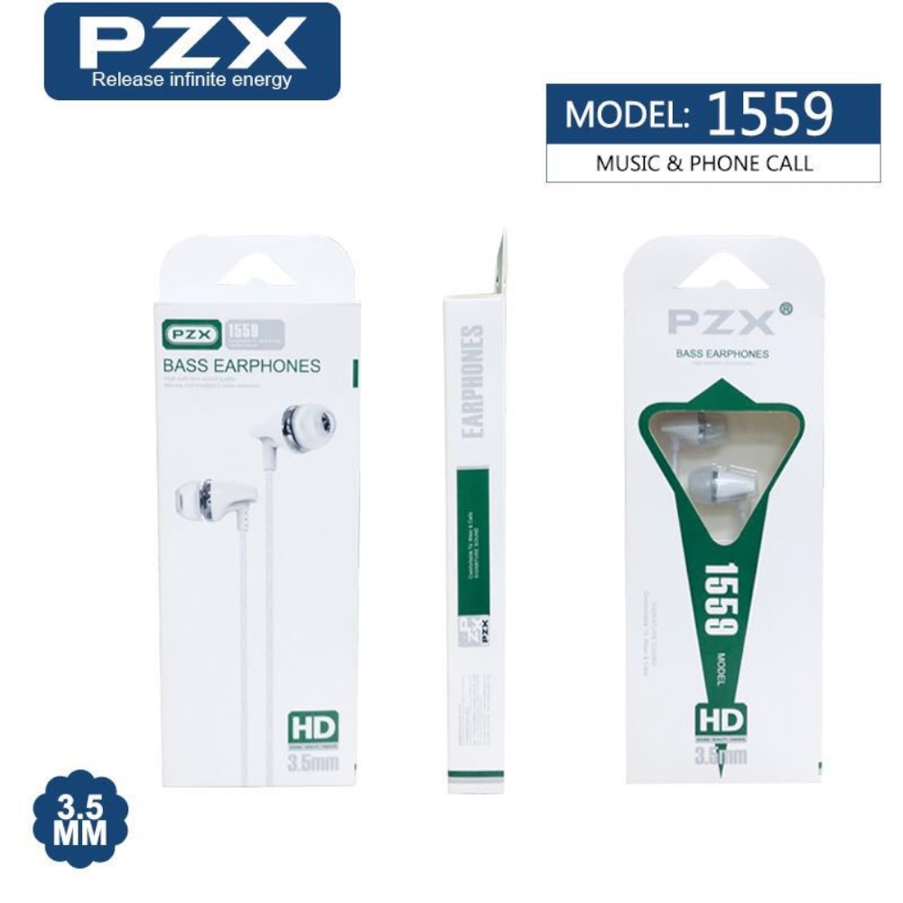 Casti cu microfon, PZX, alb