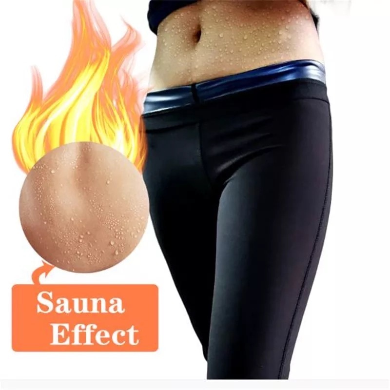 Lung Pantaloni de Slabit Neopren Sauna Sudoare de Înaltă Talie Pantaloni Slim pentru Femei d88