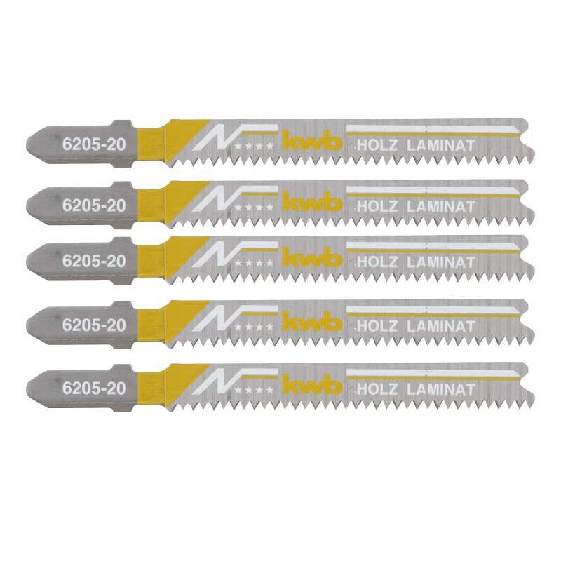 Set 5 bucati lame pendular 83/60 mm, Bimetal, pentru lemn si placi laminate, taiere FIN, KWB Professional