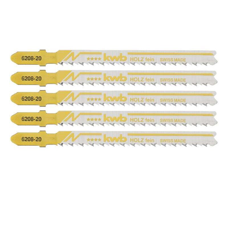 Set 5 bucati lame pendular 100/75 mm, HCS, pentru lemn, dinti orientati in JOS, taiere FIN, KWB Professional