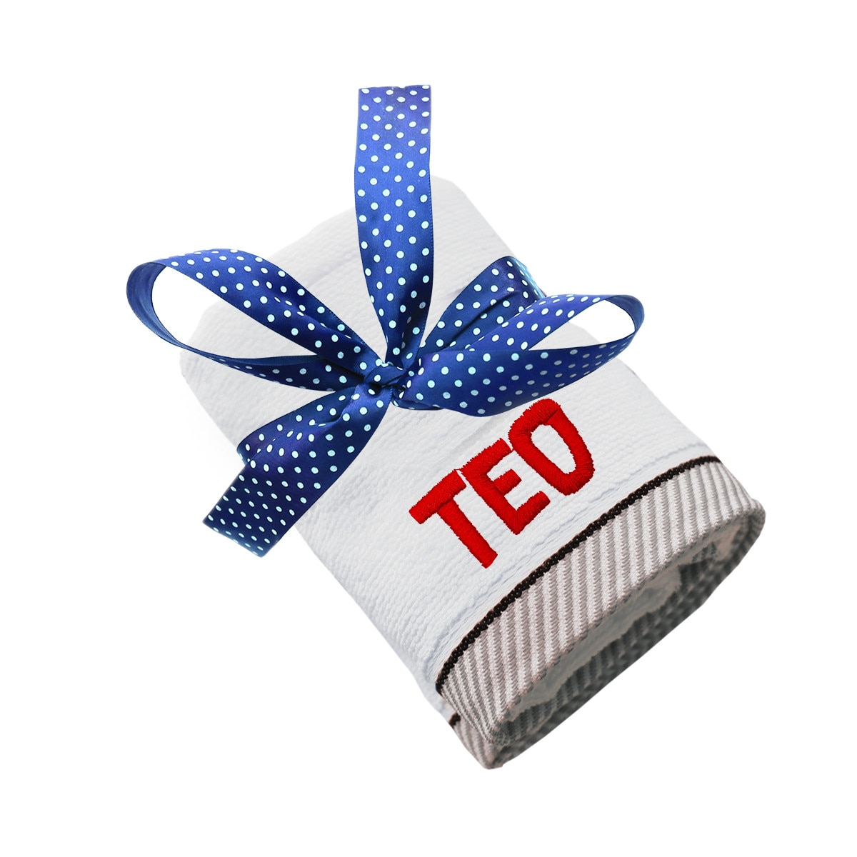 Prosop copii, LWS, bumbac, brodat, model nume Teo, 70x140 cm