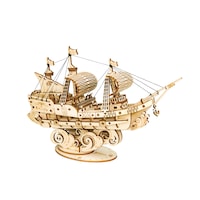 Puzzle 3D Sailing Ship, Lemn, 118 piese