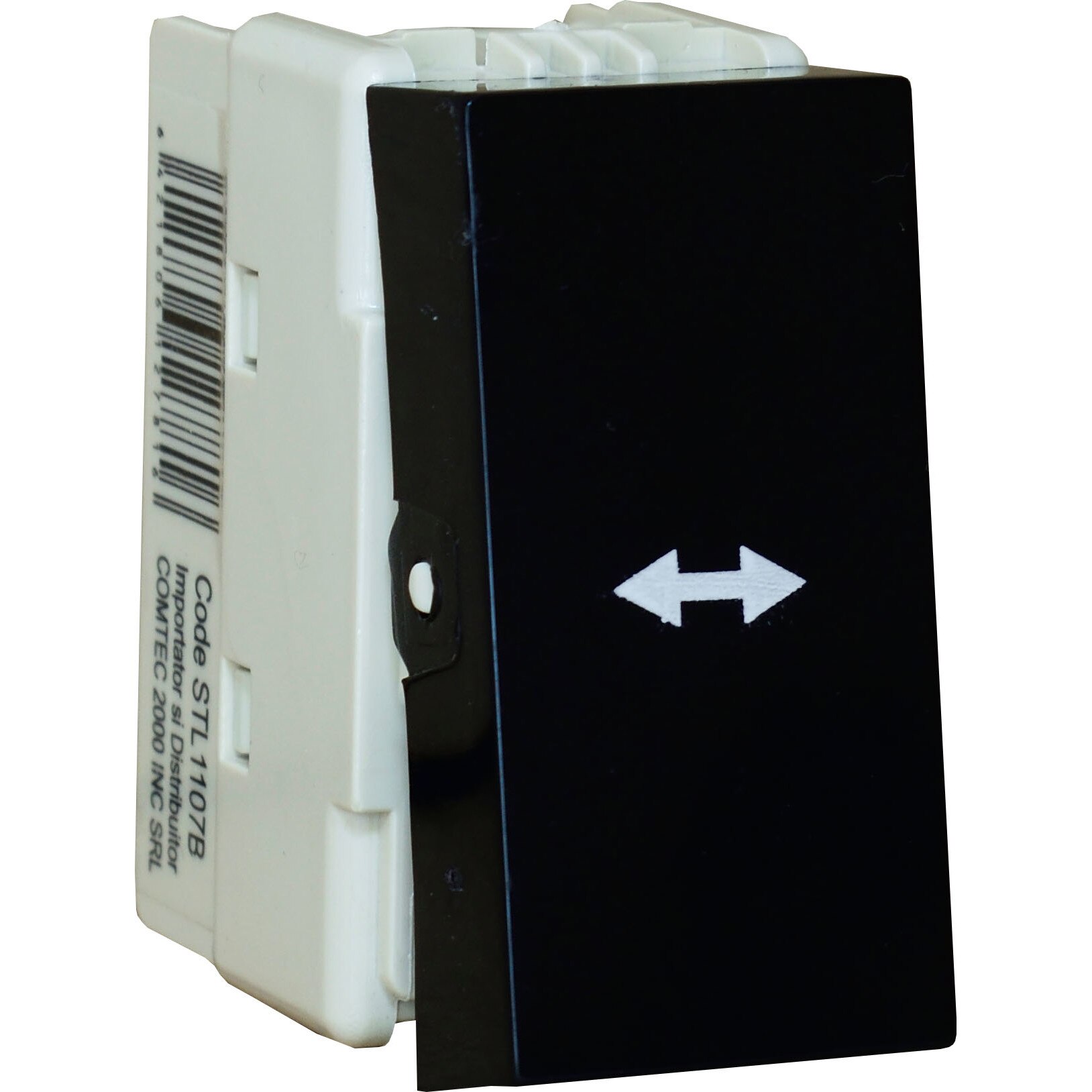 Intrerupator modular cap cruce negru Stil Premium Comtec