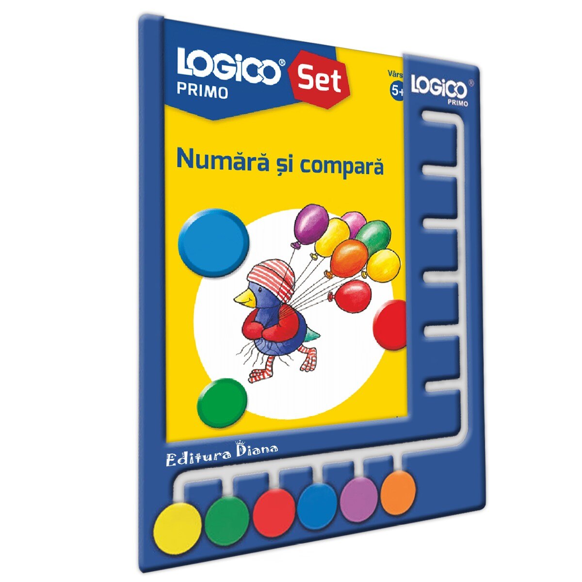 Set Tablita de lucru + Planse LOGICO Primo - Numara si compara (5 ani+)