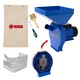 Moara electrica Heber®, 3.5 kw 3000 rpm motor 100% cupru, 300 kg/ora, cuva mare, 20 de ciocanele pentru cereale si stiuleti + sac, perie, surubelnita