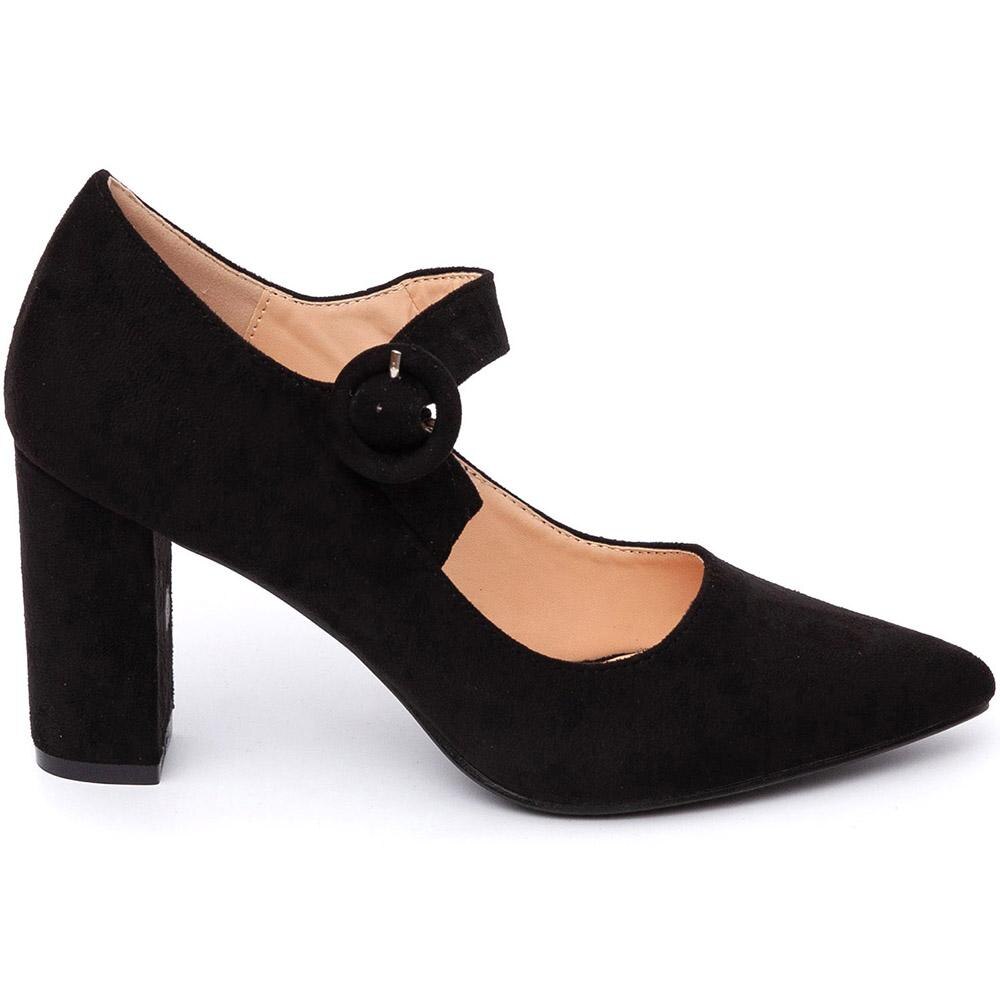 Pantofi dama Yancy cu aspect catifelat, Negru, Negru