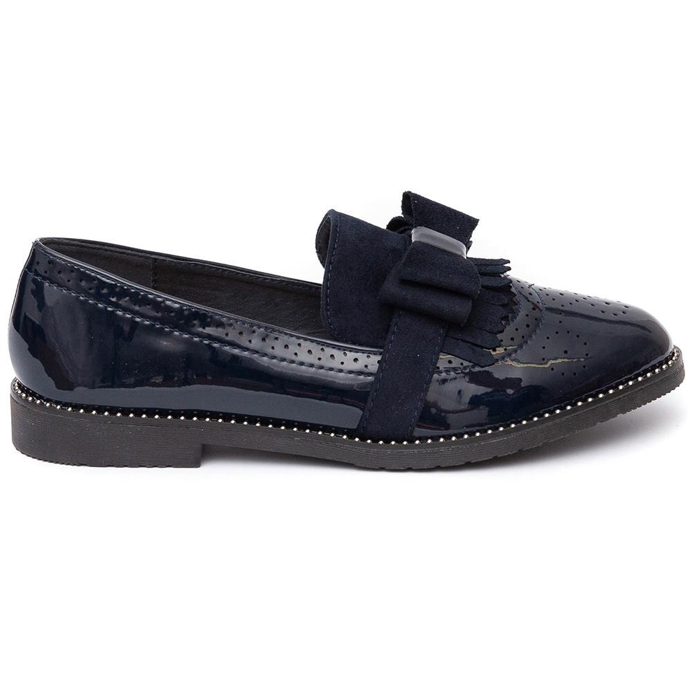 Pantofi dama Shay cu aspect lacuit, Bleumarin, Albastru