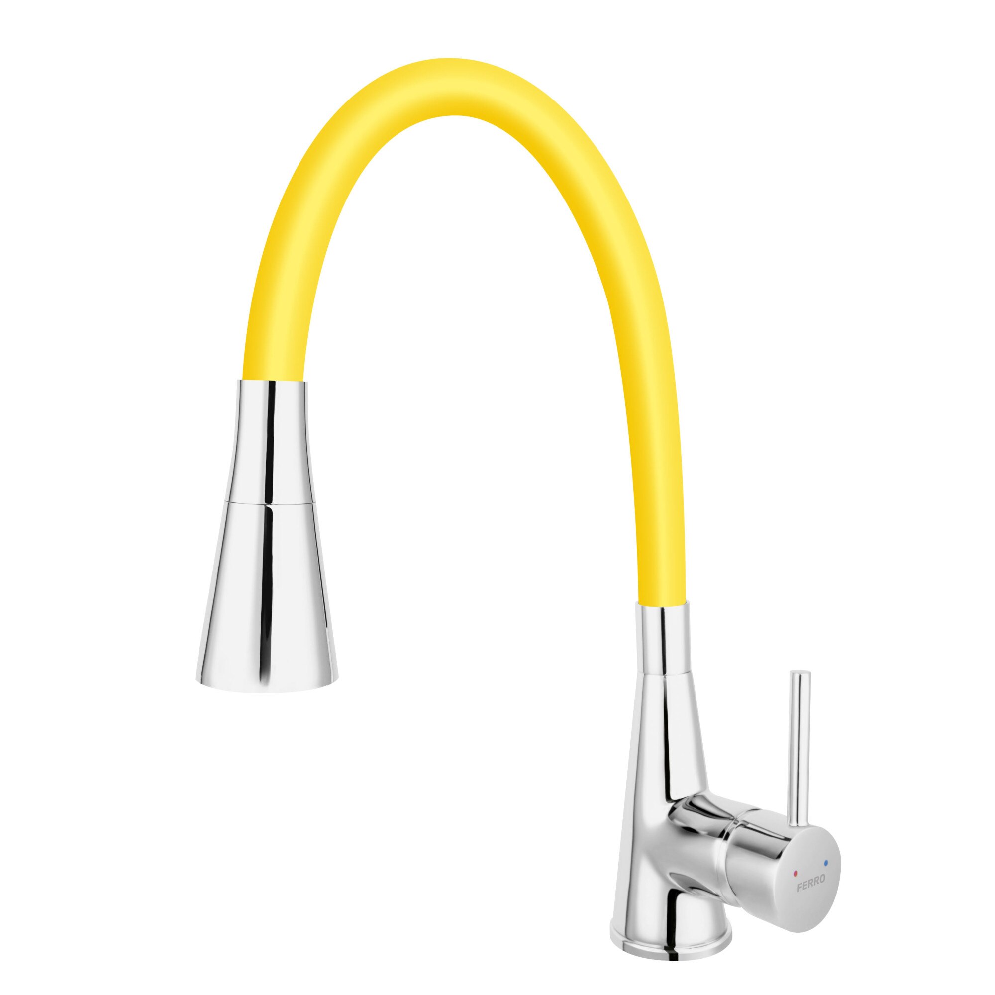 Baterie Zumba II bucatarie cu pipa flexibila galben