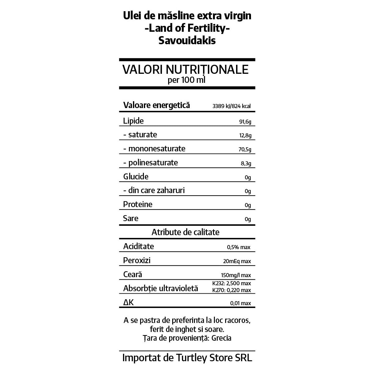 Ulei de masline extravirgin 5l, Land of Fertility, din recolta