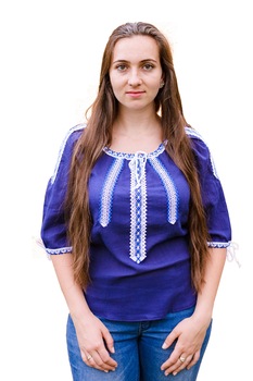 Bluza ie verde inchis cu dantela BL157 NatuRustiQ, marimea 40 Bluza ie verde inchis cu dantela BL157 NatuRustiQ, marimea 40