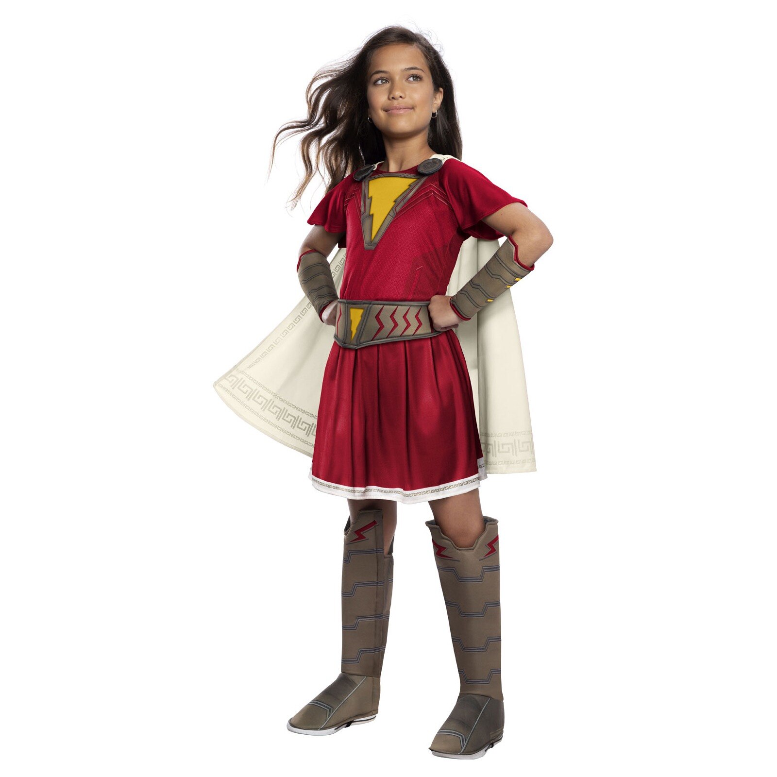 Costum Shazam Mary Deluxe pentru copii, Super Hero , L, 8 - 10 ani