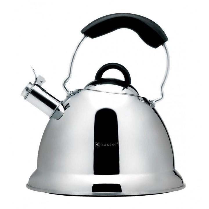 Vízforraló Kassel síppal, űrtartalom 2,6 liter, rozsdamentes acél anyagú, indukciós, Borostyán sorozat