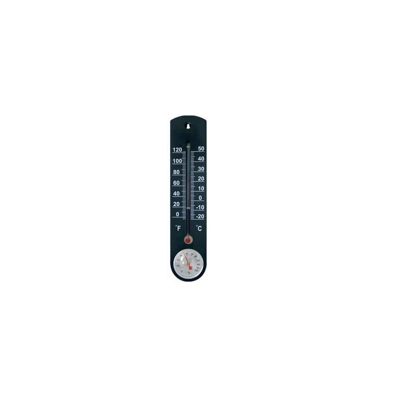 Termometru cu higrometru, Strend Pro TMS-055 BlackBar, 250x55x12 mm, plastic