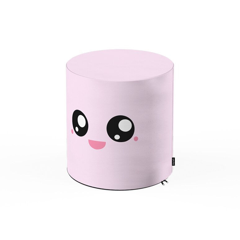 Taburet Units, cilindru, bezea, 30 x 30 cm