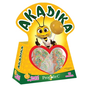 Supliment alimentar Akadika Propolis C Portocala, 10 bomboane Supliment alimentar Akadika Propolis C Portocala, 10 bomboane