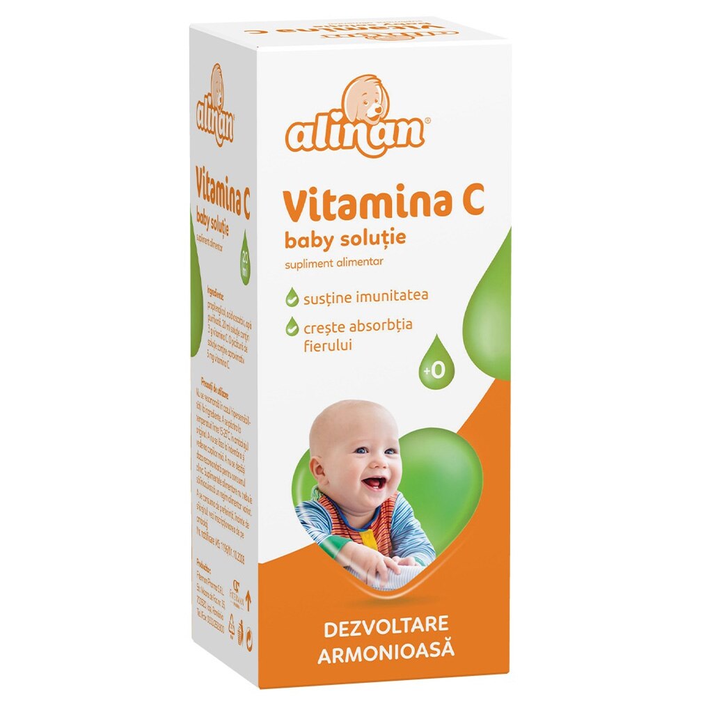 Supliment alimentar Alinan Vitamina C Baby Solutie, 20ml