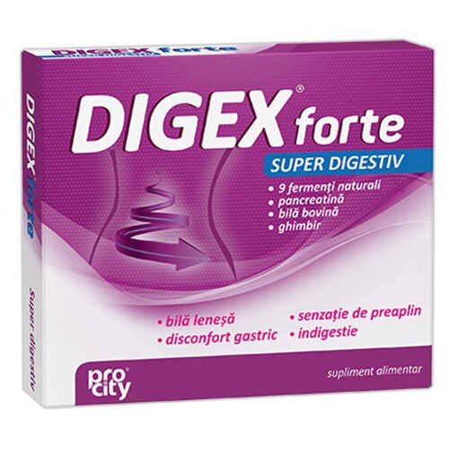 Supliment alimentar Digex Forte Super Digestiv, 10 capsule
