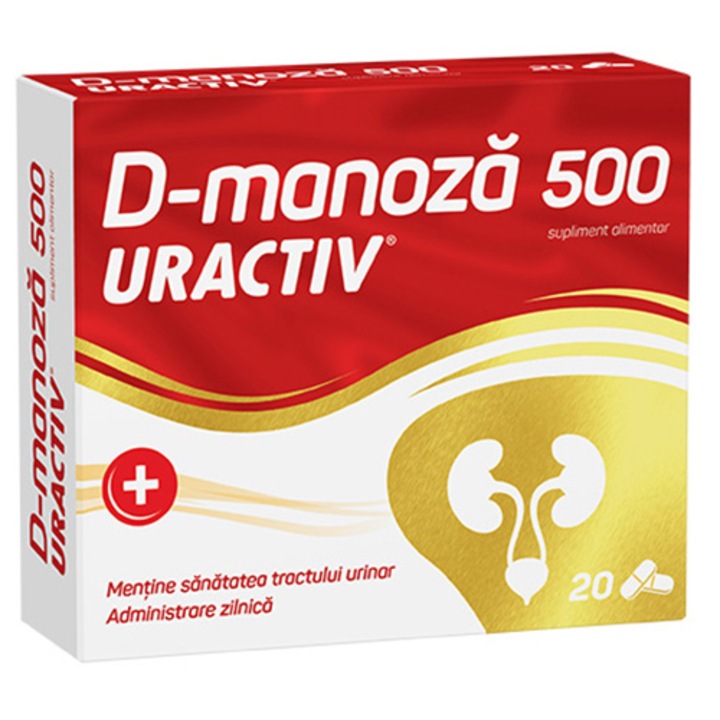 Supliment alimentar Uractiv D-Manoza, 20 capsule