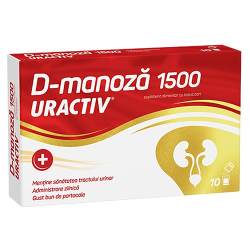 Supliment alimentar Uractiv D-Manoza, 10 plicuri