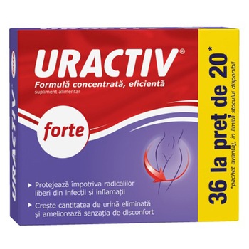 Supliment alimentar Uractiv Forte, 36 capsule Supliment alimentar Uractiv Forte, 36 capsule