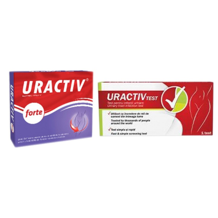 Supliment alimentar Uractiv Forte, 10 capsule + URACTIV Test