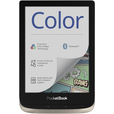 eBook четец PocketBook Color, 6" E Ink Kaleido™ color, 16GB + microSD, 300dpi, Сребрист