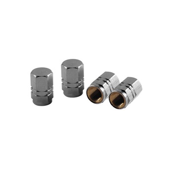 Set Ornamente capacele valve Hexagonal, Argintiu, 4buc Set Ornamente capacele valve Hexagonal, Argintiu, 4buc
