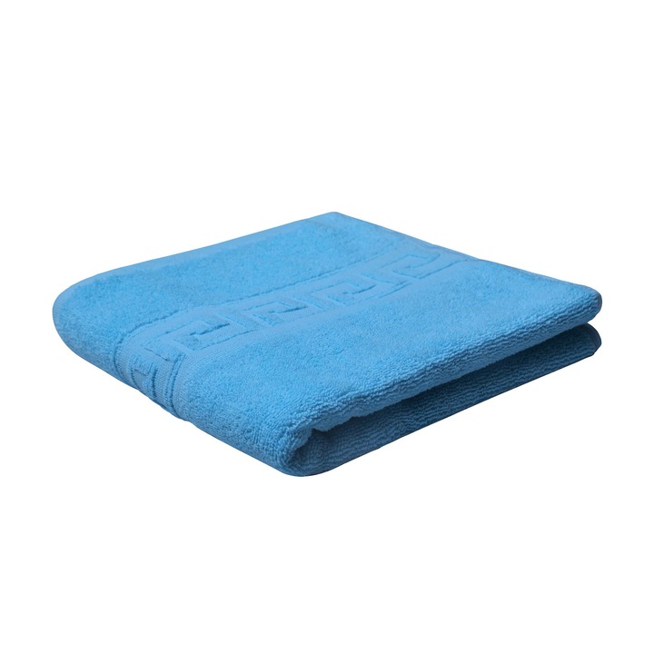 Хавлиена кърпа Bianca с гръцка шарка - тюркоаз - 50х90 см