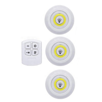 Spoturi LED Blueendless® cu telecomanda, set 3 bucati, pentru iluminare bucatarie, dressing, debara, baie, hol, casa scarii, dormitor Spoturi LED Blueendless® cu telecomanda, set 3 bucati, pentru iluminare bucatarie, dressing, debara, baie, hol, casa scarii, dormitor