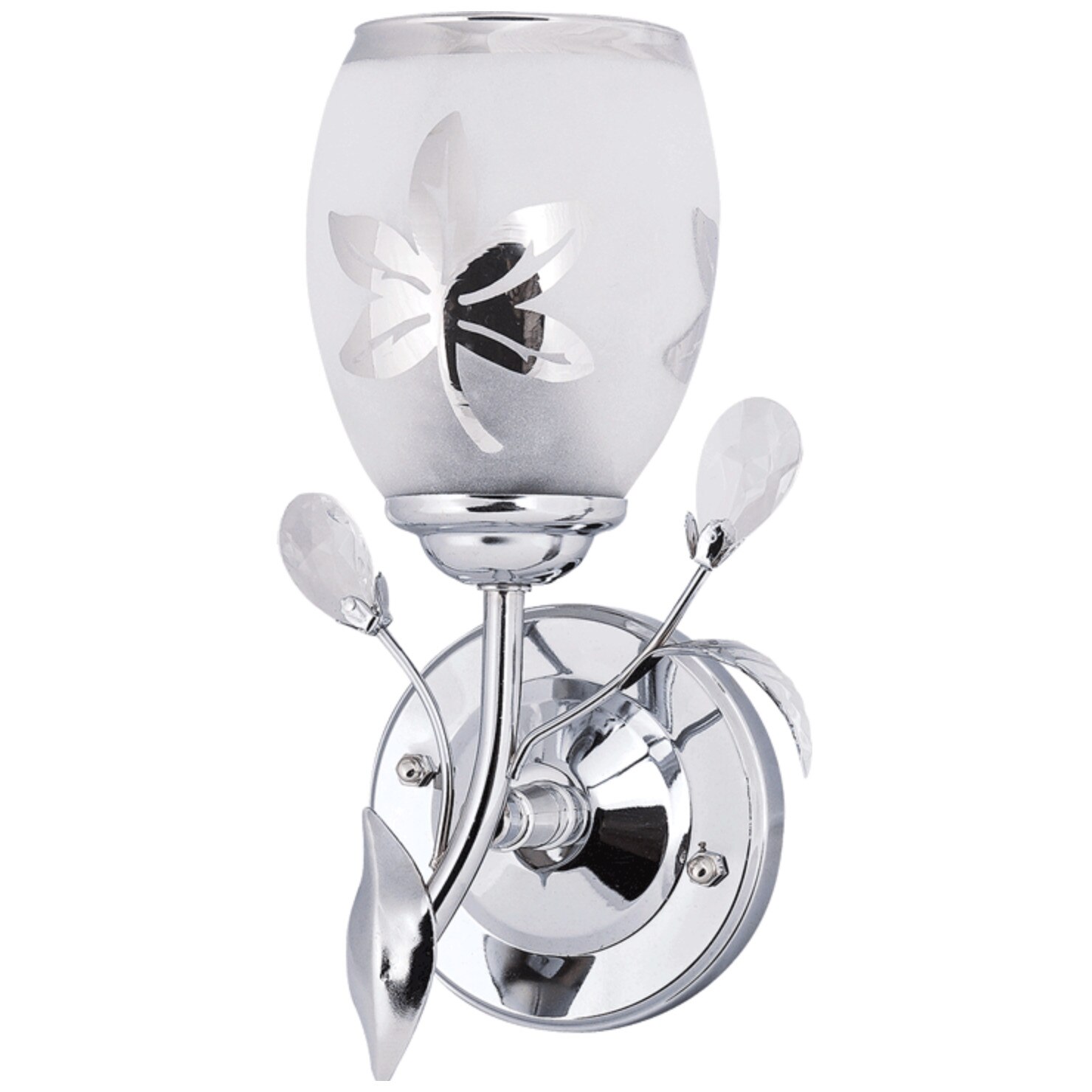 Aplica Maria, Crom, 1XE27 cu un bec 9W, lumina zilei ,inclus Crom