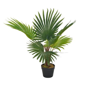Planta artificiala palmier cu ghiveci, Atelier, Plastic, 88 cm, Verde Planta artificiala palmier cu ghiveci, Atelier, Plastic, 88 cm, Verde