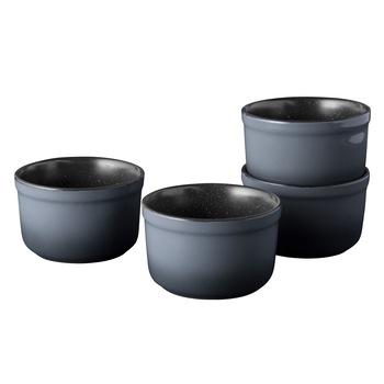 Set 4 ramekin BergHOFF-Gem line, ceramica, 10.5x6.5 cm, negru Set 4 ramekin BergHOFF-Gem line, ceramica, 10.5x6.5 cm, negru