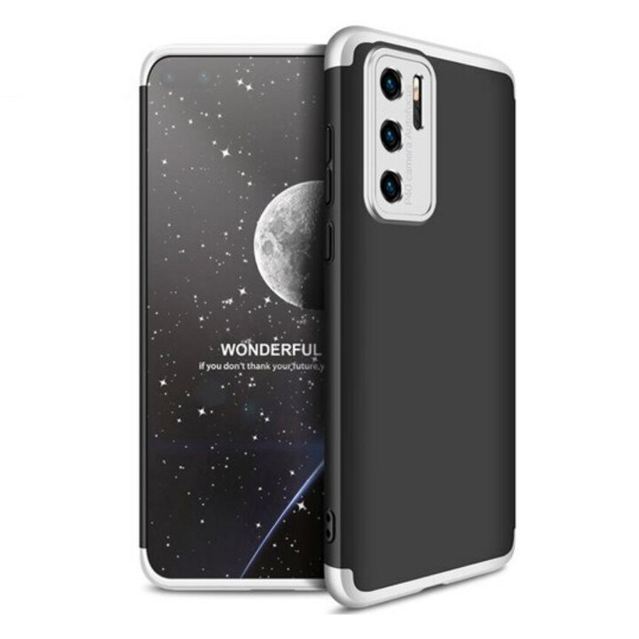 Husa Shield 360 GKK pentru Huawei P40 Pro Black/Silver