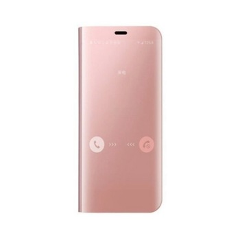 Husa Flip Mirror pentru Galaxy J8 (2018) Rose Gold Husa Flip Mirror pentru Galaxy J8 (2018) Rose Gold