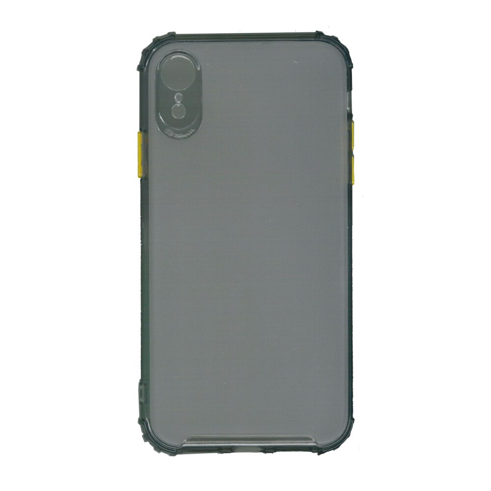 Husa din silicon matte crack, pentru Apple iPhone Xr, gri